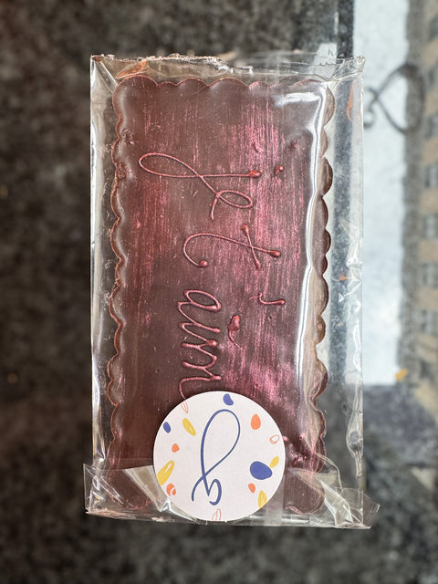 Tablette de chocolat noir maison avec "Je t'aime" - 100 g