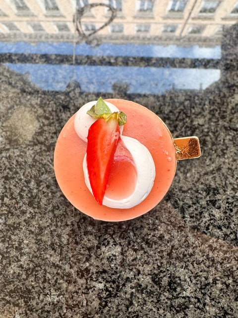 Entremet Fraise et basilic - 4/6 personnes